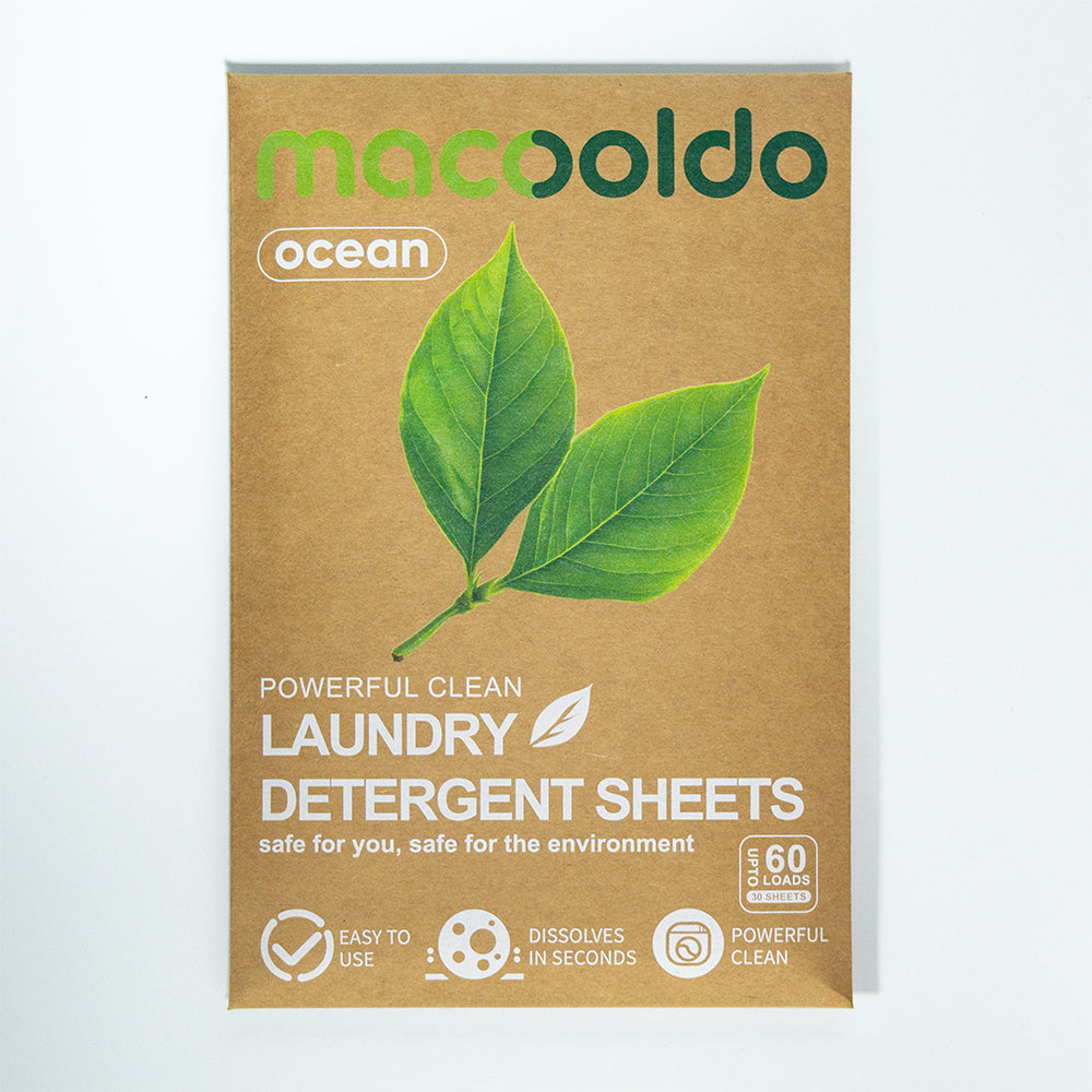 Macooldo Travel Laundry Detergent Sheets 60 Loads, Ocean Scent