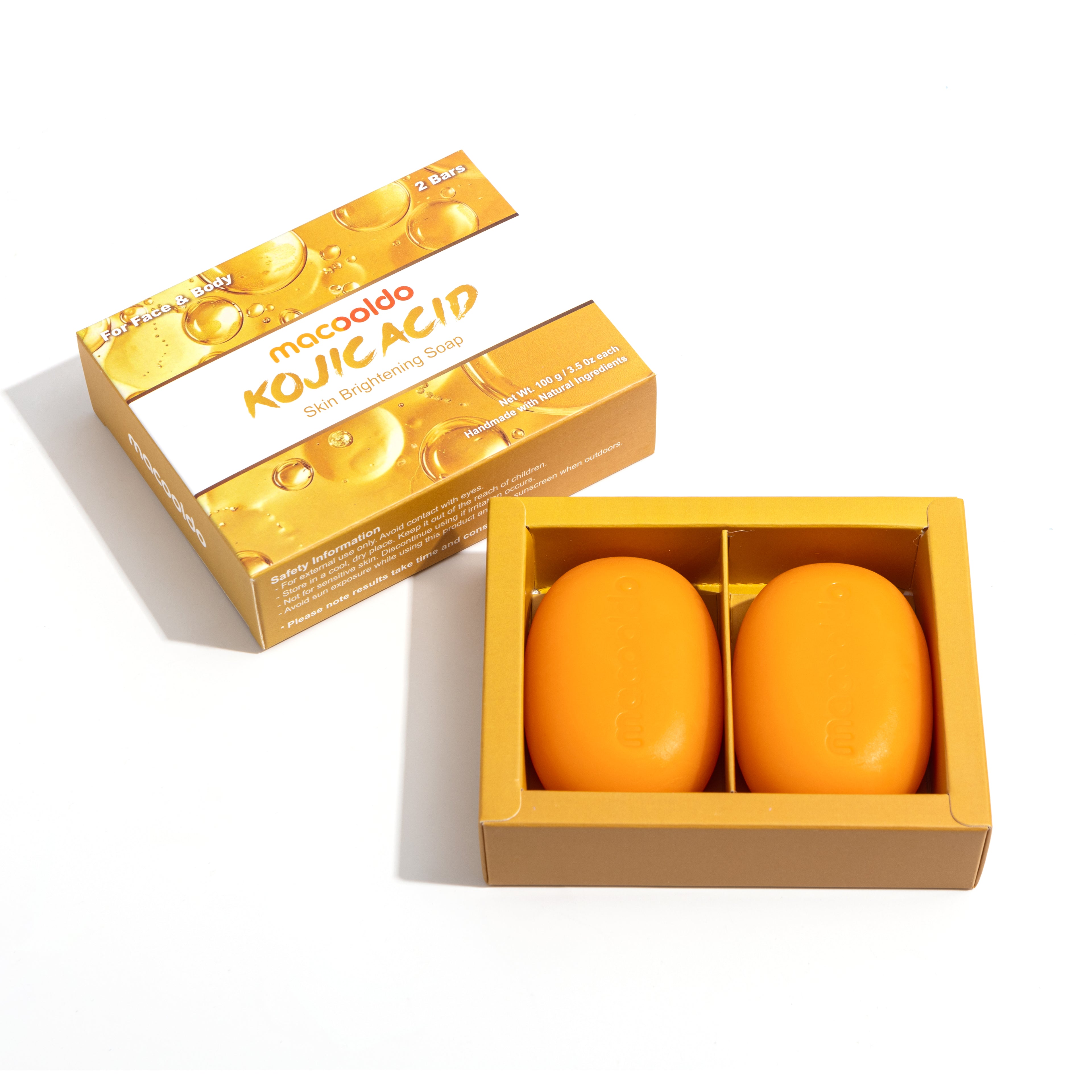 Macooldo Deluxe Kojic Acid Soap – Gentle Skin Brightening with Retinol & Vitamin E, C